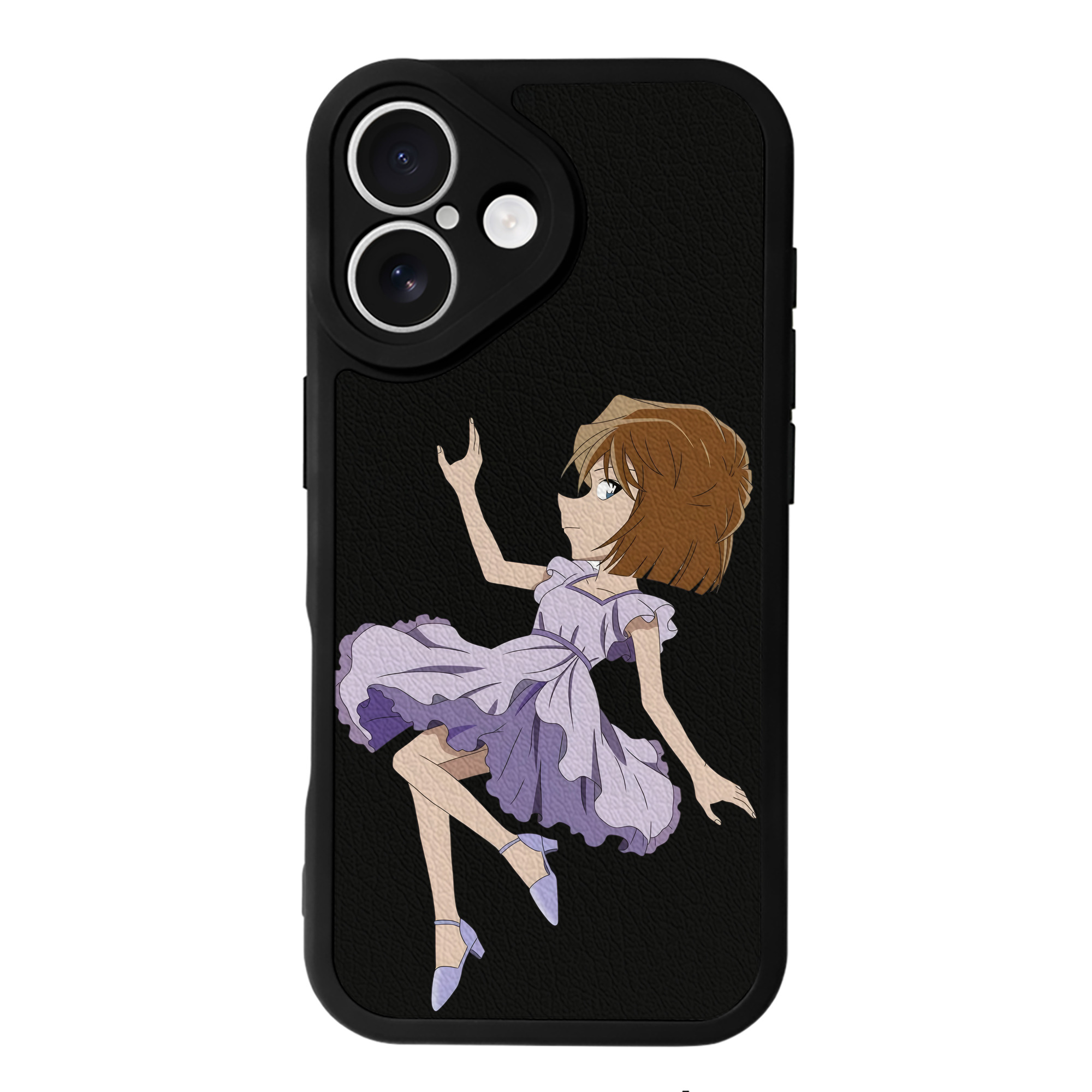 （画像用） 名探偵コナン 灰原 哀 はいばら あい Detective Conan Anita Hailey、Vi Graythorn Haibara Ai 【iPhone 16シリーズ対応】シリコンスマホケース（レザー調） 材質：シリコン